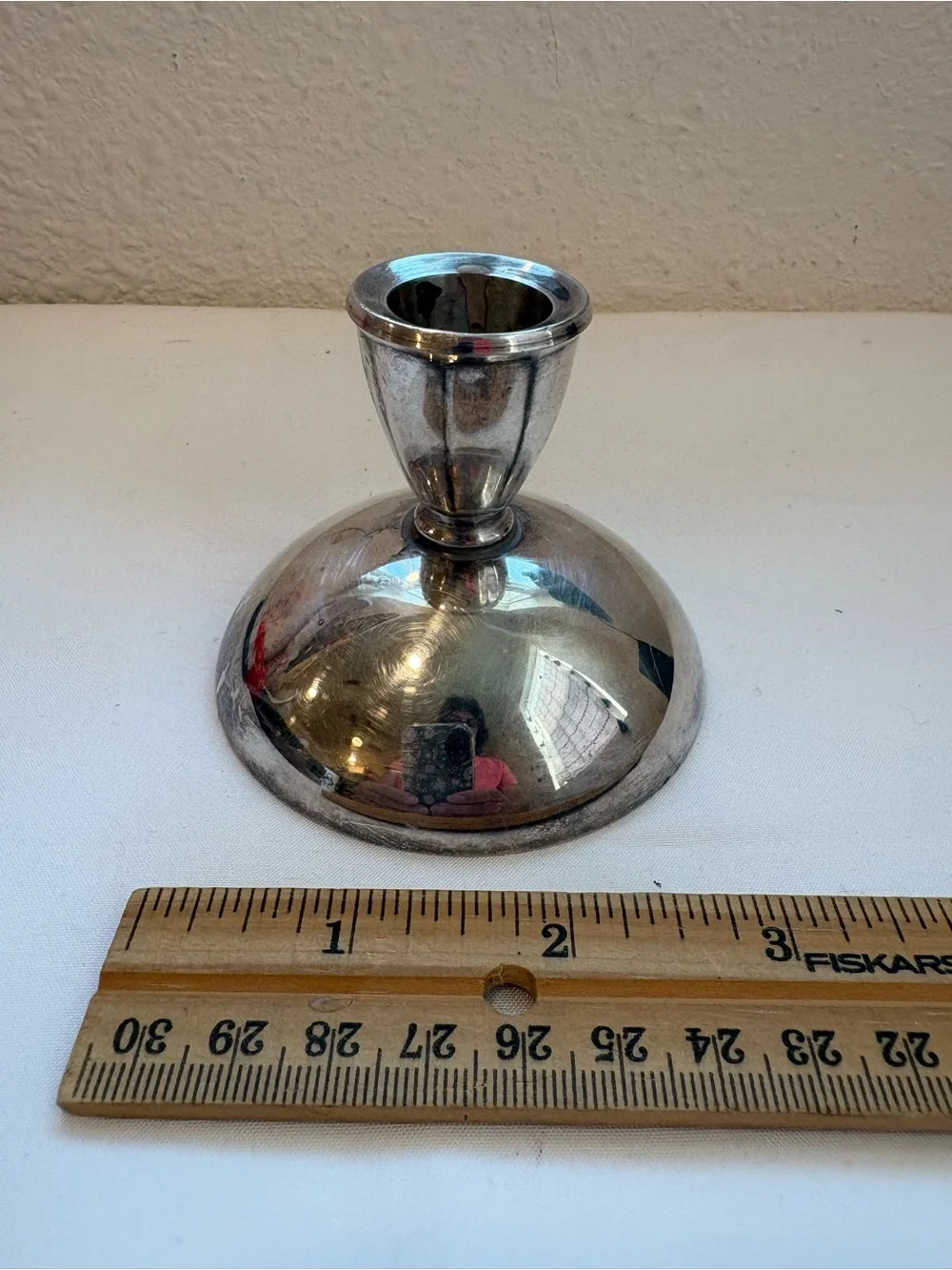 Oneida silver plated candle holder